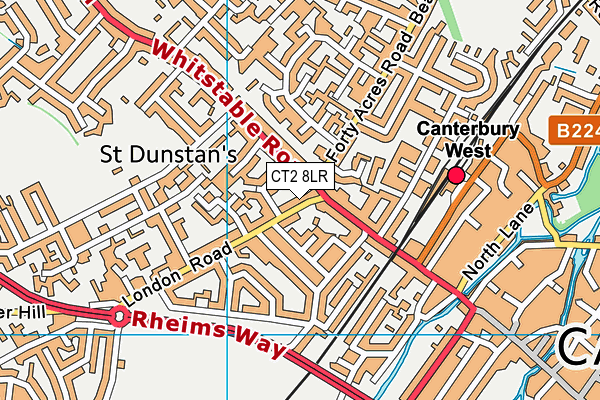 CT2 8LR map - OS VectorMap District (Ordnance Survey)
