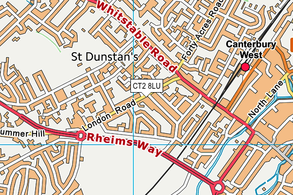 CT2 8LU map - OS VectorMap District (Ordnance Survey)