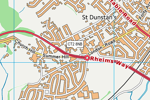 CT2 8NB map - OS VectorMap District (Ordnance Survey)