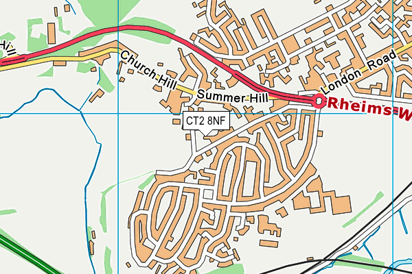 CT2 8NF map - OS VectorMap District (Ordnance Survey)