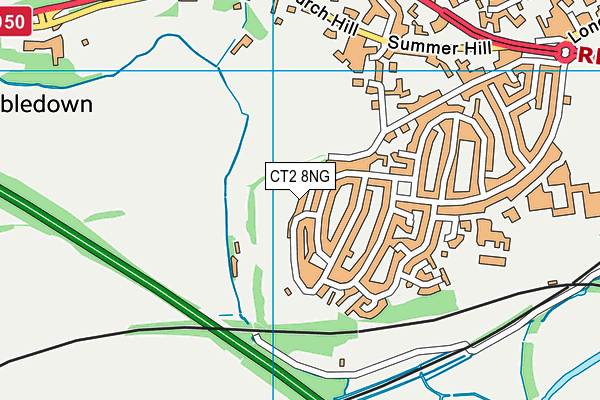 CT2 8NG map - OS VectorMap District (Ordnance Survey)