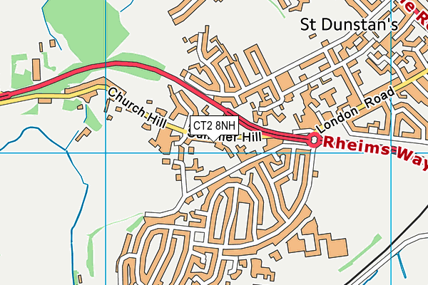 CT2 8NH map - OS VectorMap District (Ordnance Survey)