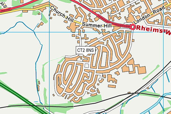 CT2 8NS map - OS VectorMap District (Ordnance Survey)