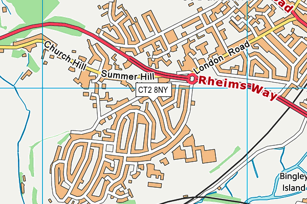 CT2 8NY map - OS VectorMap District (Ordnance Survey)