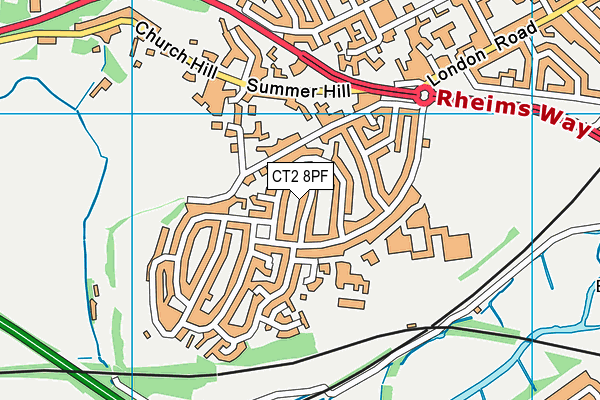 CT2 8PF map - OS VectorMap District (Ordnance Survey)