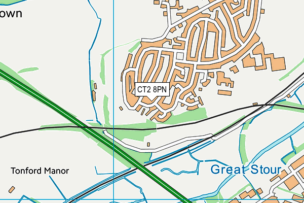 CT2 8PN map - OS VectorMap District (Ordnance Survey)