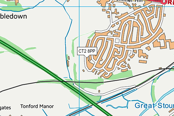 CT2 8PP map - OS VectorMap District (Ordnance Survey)