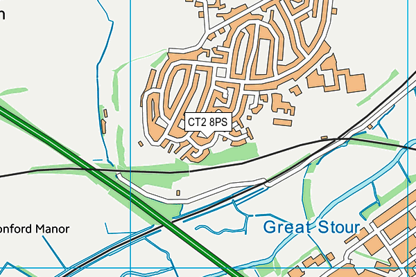 CT2 8PS map - OS VectorMap District (Ordnance Survey)