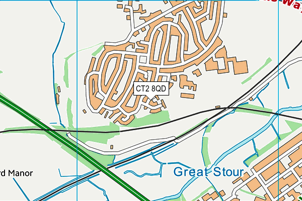 CT2 8QD map - OS VectorMap District (Ordnance Survey)