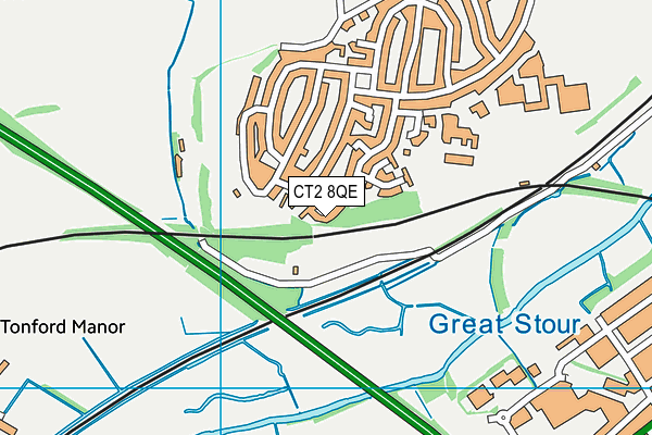 CT2 8QE map - OS VectorMap District (Ordnance Survey)
