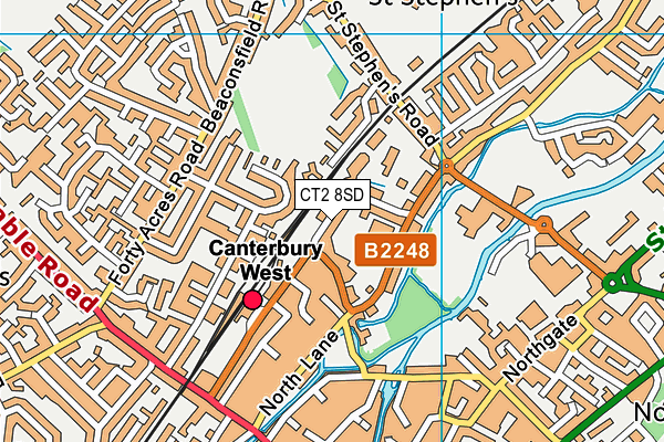 CT2 8SD map - OS VectorMap District (Ordnance Survey)