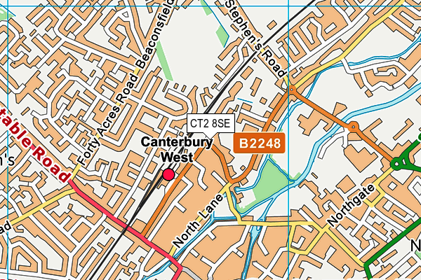 CT2 8SE map - OS VectorMap District (Ordnance Survey)