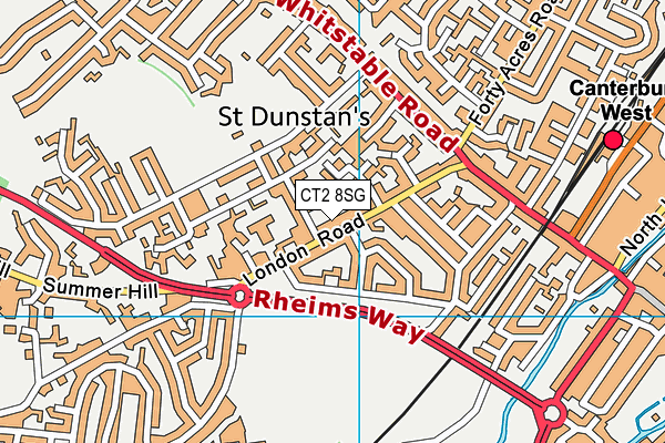 CT2 8SG map - OS VectorMap District (Ordnance Survey)