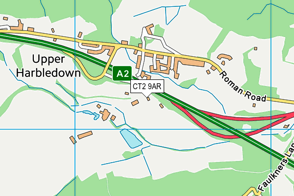 CT2 9AR map - OS VectorMap District (Ordnance Survey)