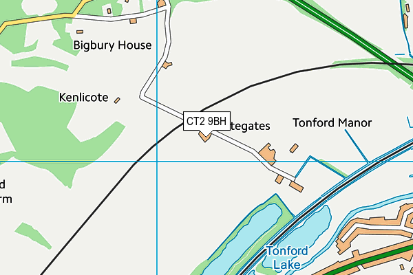 CT2 9BH map - OS VectorMap District (Ordnance Survey)