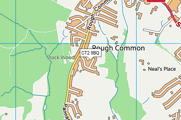 CT2 9BQ map - OS VectorMap District (Ordnance Survey)