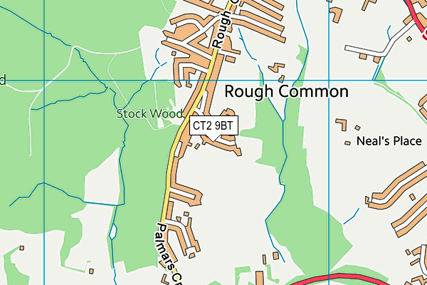 CT2 9BT map - OS VectorMap District (Ordnance Survey)