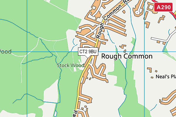 CT2 9BU map - OS VectorMap District (Ordnance Survey)