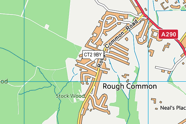 CT2 9BY map - OS VectorMap District (Ordnance Survey)