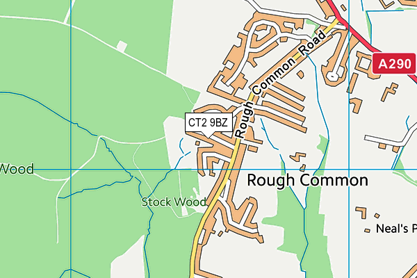 CT2 9BZ map - OS VectorMap District (Ordnance Survey)