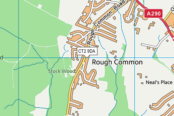 CT2 9DA map - OS VectorMap District (Ordnance Survey)