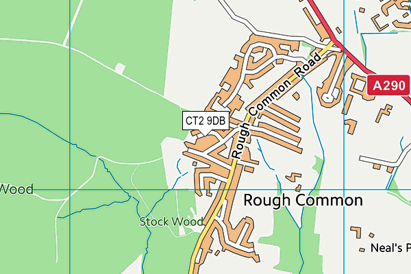 CT2 9DB map - OS VectorMap District (Ordnance Survey)