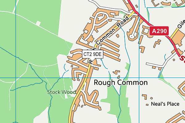 CT2 9DE map - OS VectorMap District (Ordnance Survey)