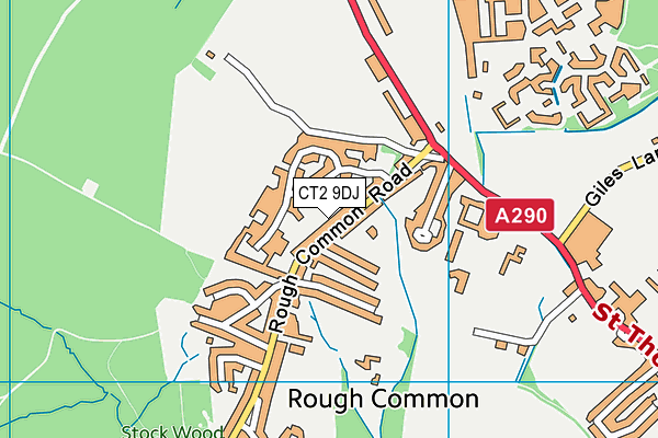 CT2 9DJ map - OS VectorMap District (Ordnance Survey)