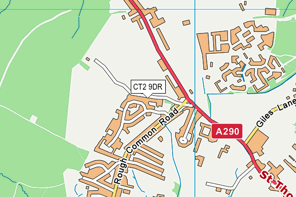 CT2 9DR map - OS VectorMap District (Ordnance Survey)