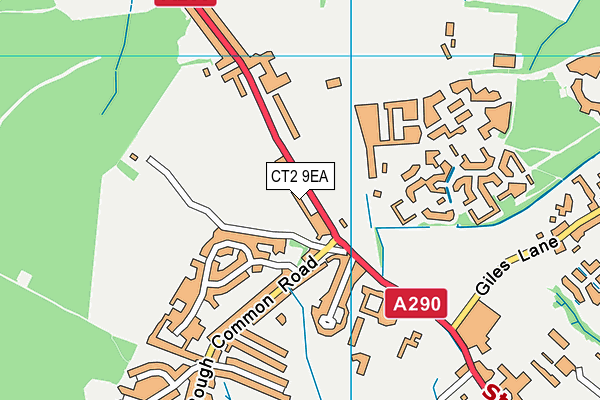 CT2 9EA map - OS VectorMap District (Ordnance Survey)