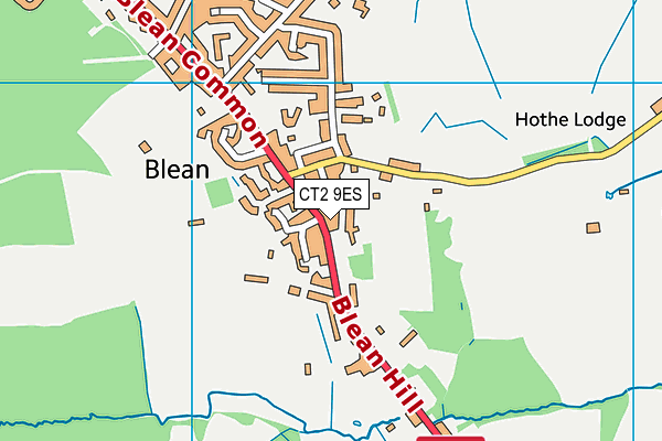 CT2 9ES map - OS VectorMap District (Ordnance Survey)