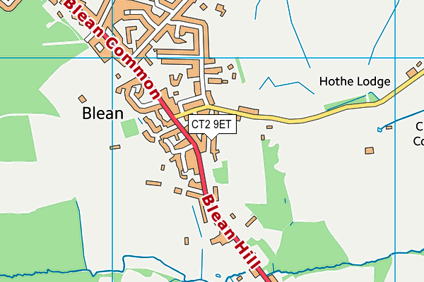 CT2 9ET map - OS VectorMap District (Ordnance Survey)