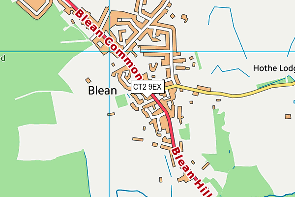 CT2 9EX map - OS VectorMap District (Ordnance Survey)