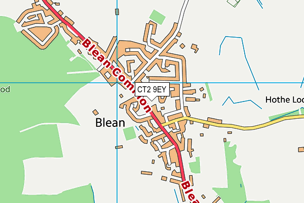 CT2 9EY map - OS VectorMap District (Ordnance Survey)