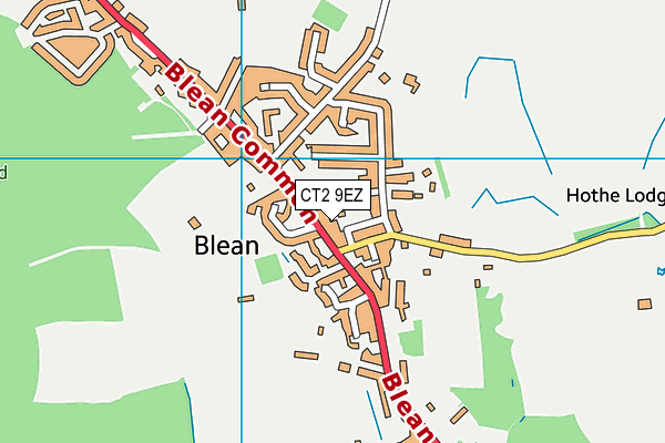 CT2 9EZ map - OS VectorMap District (Ordnance Survey)