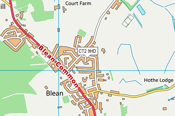 CT2 9HD map - OS VectorMap District (Ordnance Survey)