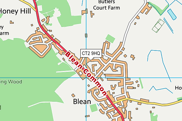 CT2 9HQ map - OS VectorMap District (Ordnance Survey)