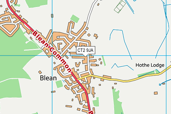 Blean Village Hall map (CT2 9JA) - OS VectorMap District (Ordnance Survey)