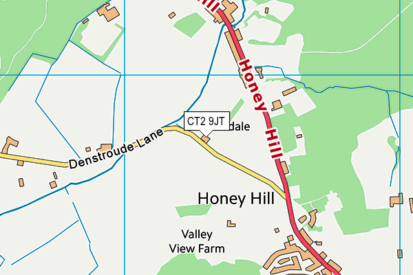 CT2 9JT map - OS VectorMap District (Ordnance Survey)