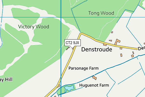 CT2 9JX map - OS VectorMap District (Ordnance Survey)