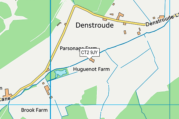 CT2 9JY map - OS VectorMap District (Ordnance Survey)