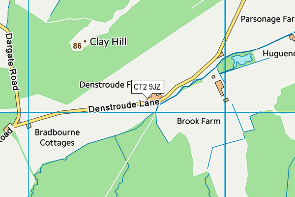 CT2 9JZ map - OS VectorMap District (Ordnance Survey)