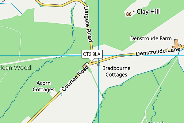 CT2 9LA map - OS VectorMap District (Ordnance Survey)