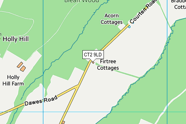 CT2 9LD map - OS VectorMap District (Ordnance Survey)