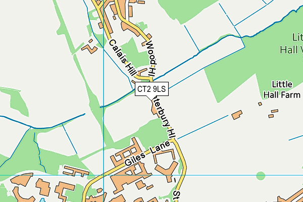 CT2 9LS map - OS VectorMap District (Ordnance Survey)