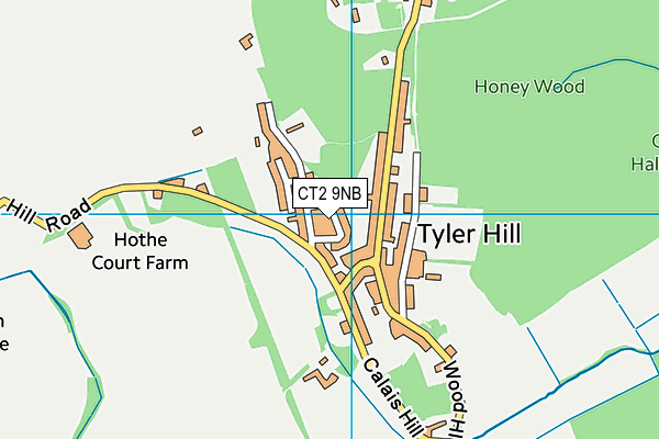 CT2 9NB map - OS VectorMap District (Ordnance Survey)