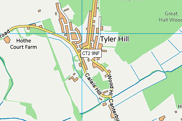 CT2 9NF map - OS VectorMap District (Ordnance Survey)