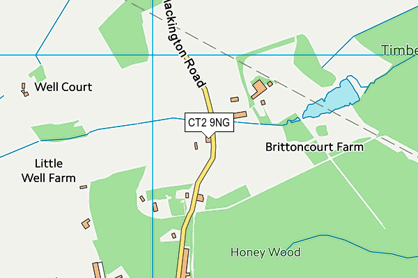 CT2 9NG map - OS VectorMap District (Ordnance Survey)