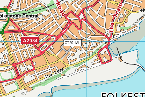 CT20 1AL map - OS VectorMap District (Ordnance Survey)