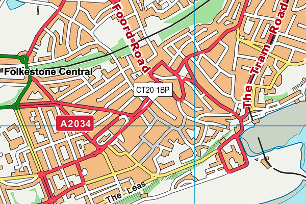 CT20 1BP map - OS VectorMap District (Ordnance Survey)